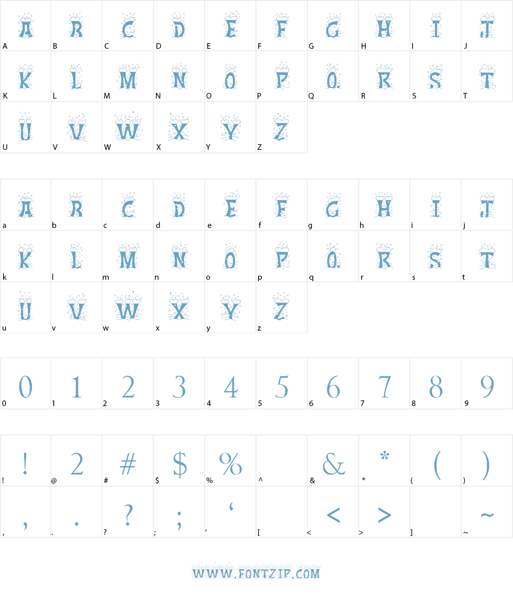 Christmas Snow Font Character
